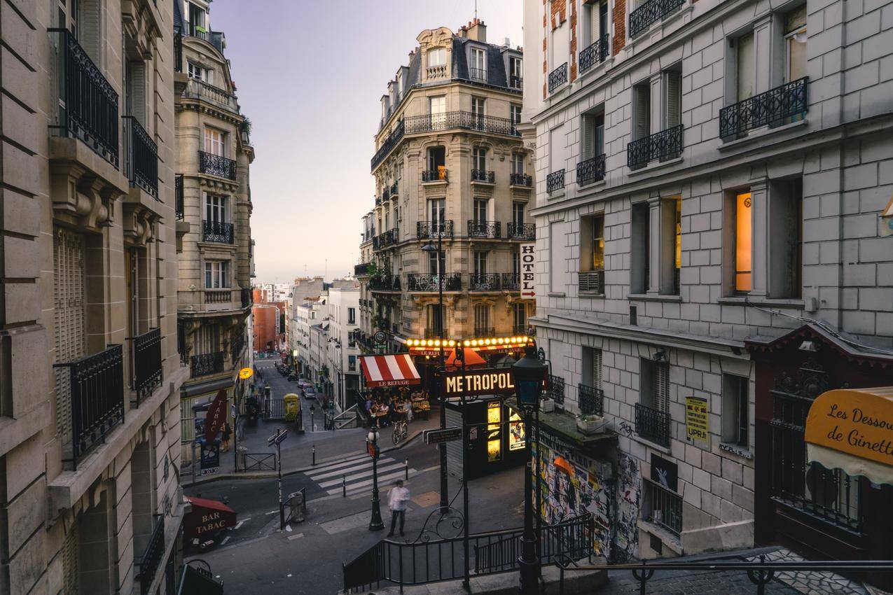 巴黎城市街道风景4K壁纸