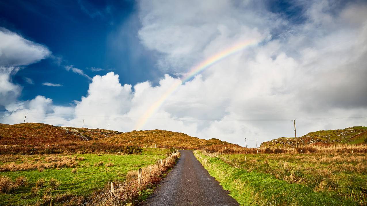 爱尔兰,彩虹之地4K风景壁纸