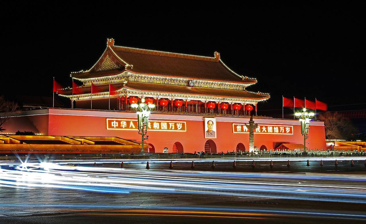 北京天安门老照片,夜景,摄影,4K天安门壁纸