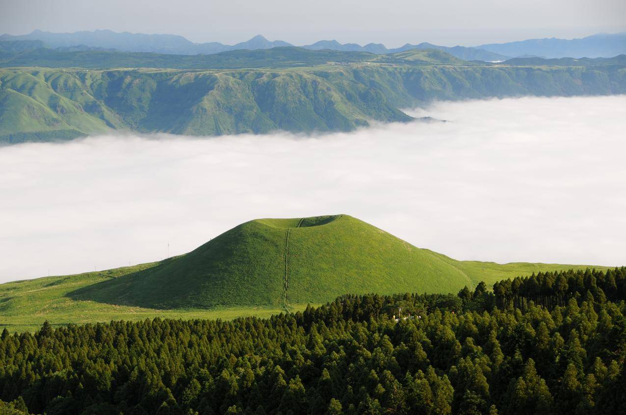 麻生太郎,米冢,海的云,熊本,日本风景山云海4k图片