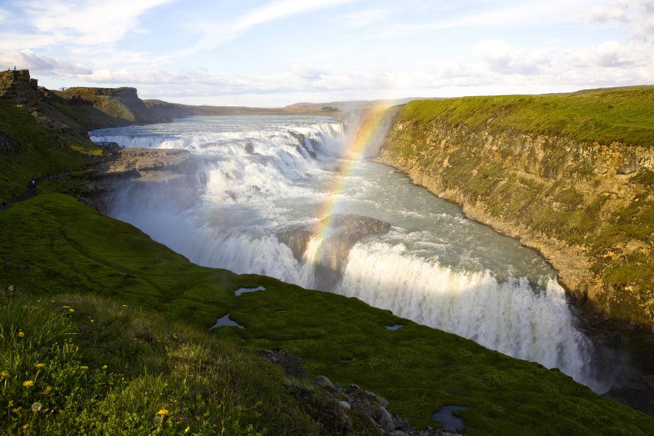冰岛塞里雅兰瀑布河流4K风景壁纸