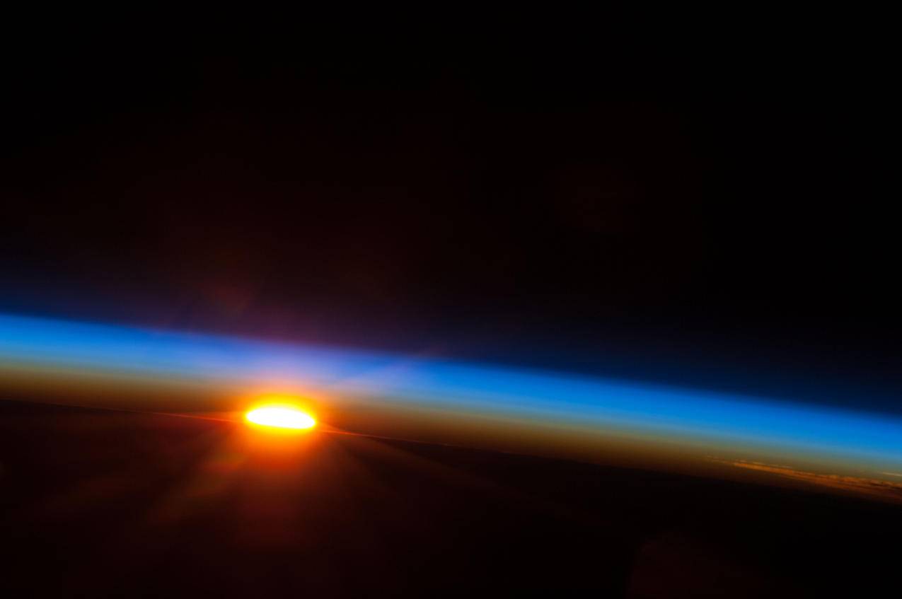 黎明,太阳,地球,NASA,太平洋,星空,4K壁纸