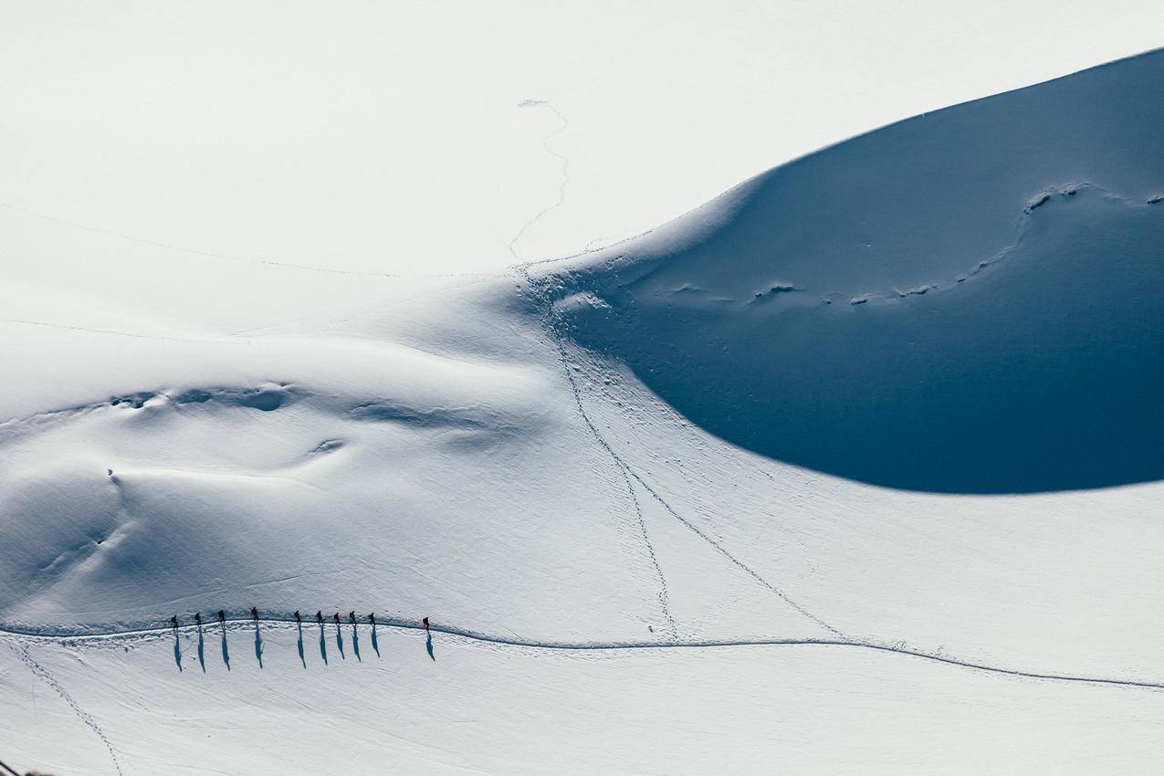 雪地,跋涉,旅行,白雪皑皑,4k壁纸