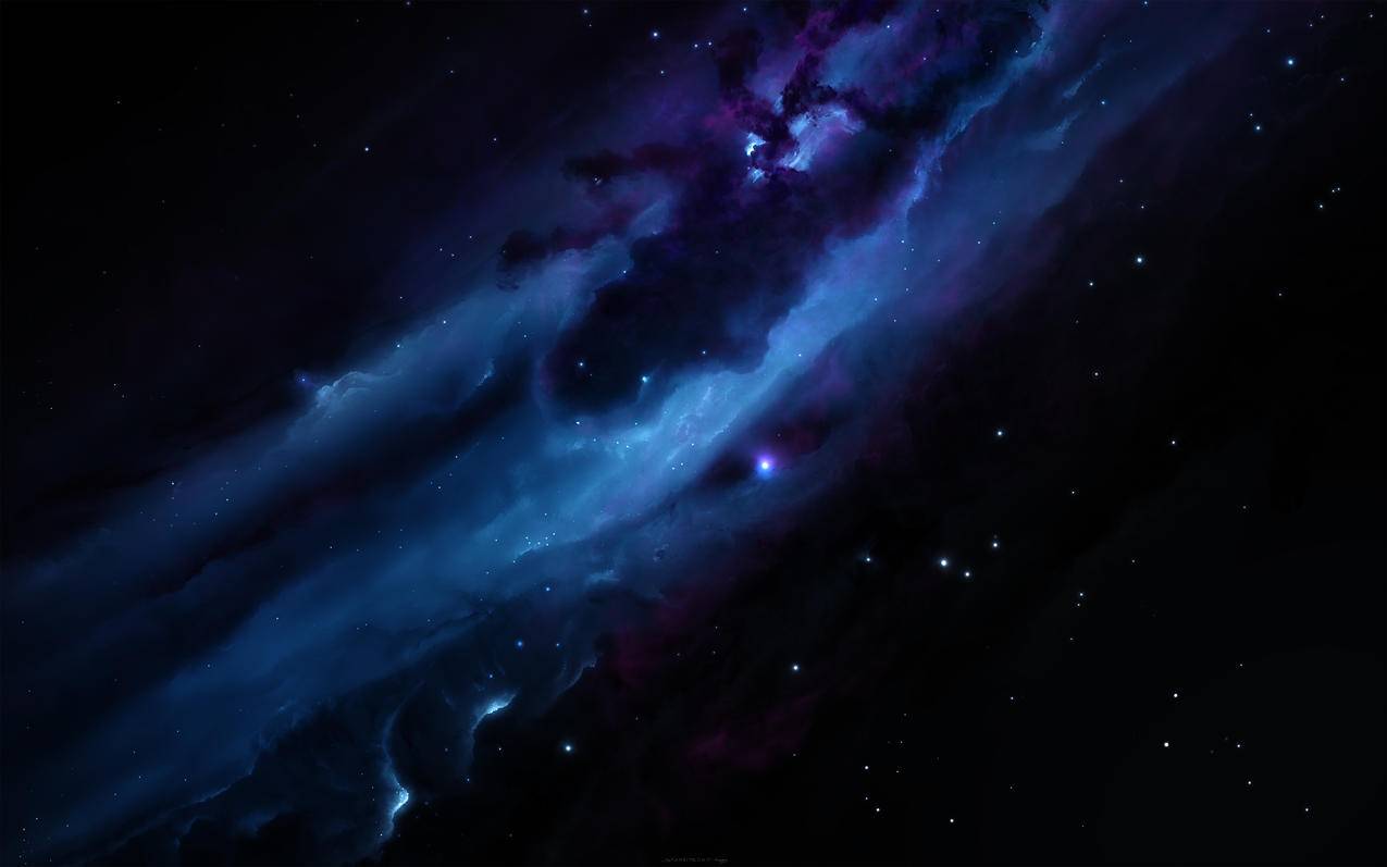 黑暗的背景,星云,星空,4K壁纸