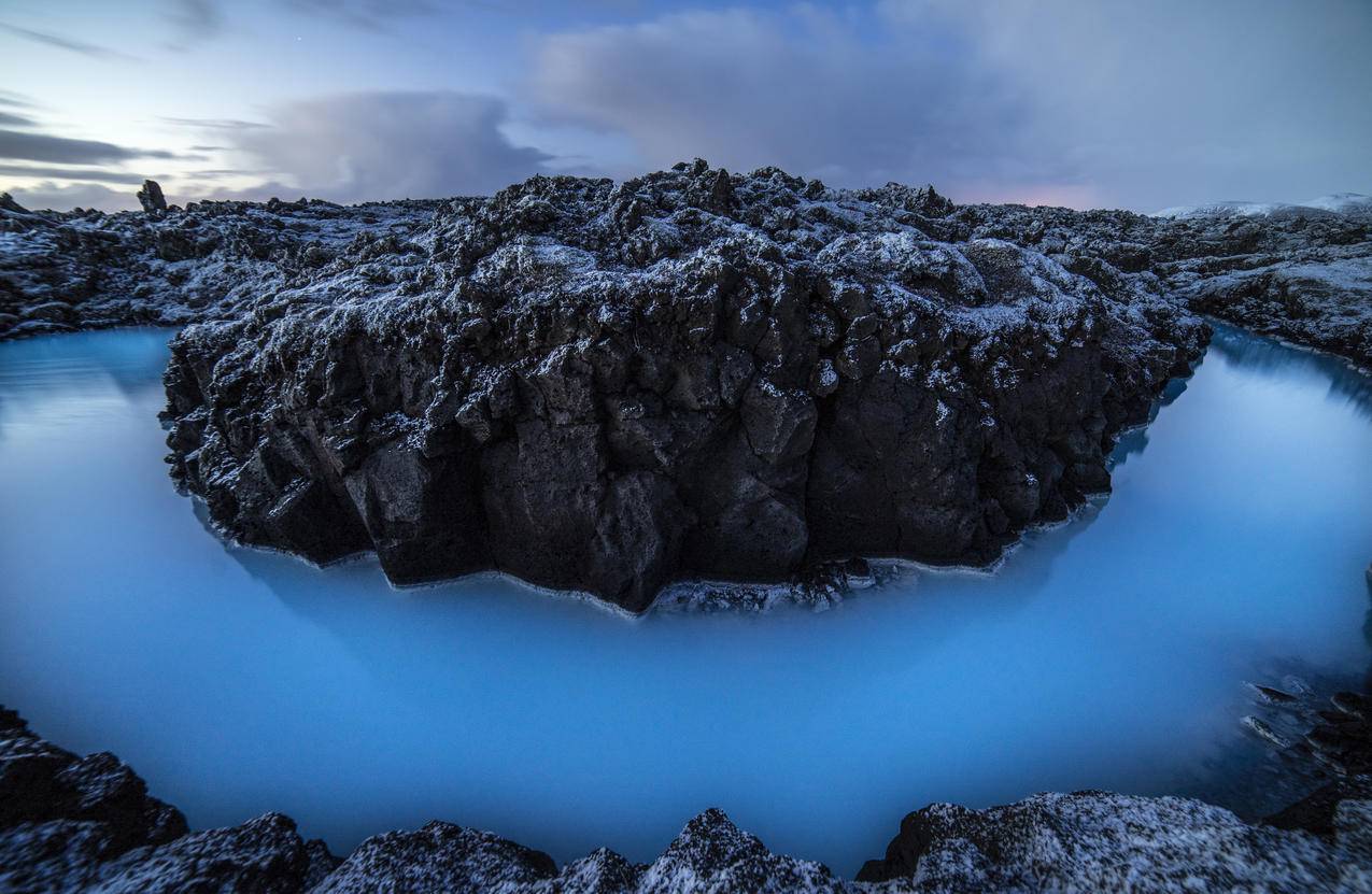 冰岛,泻湖,岩石,4K风景壁纸