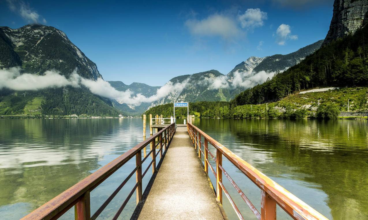 奥地利哈尔施塔特湖4K风景壁纸