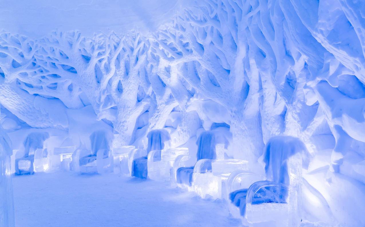 冰雕,希尔科内斯,挪威,4K壁纸