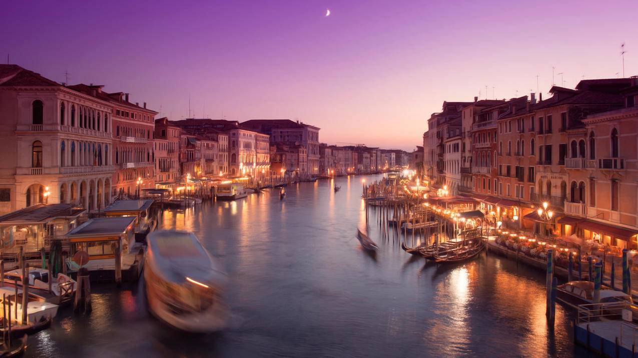 威尼斯,里亚托桥,4K风景壁纸