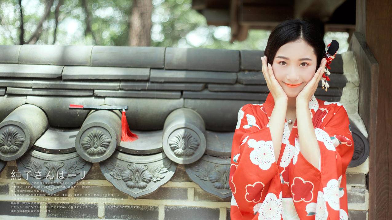 純子,日本和服清纯美女3840x2160高清壁纸