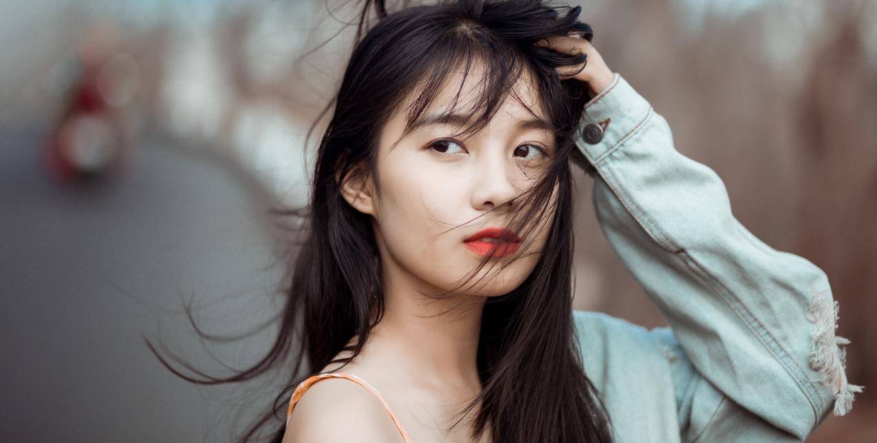 年轻的女孩,头发,眼睛,美丽女孩5K图片
