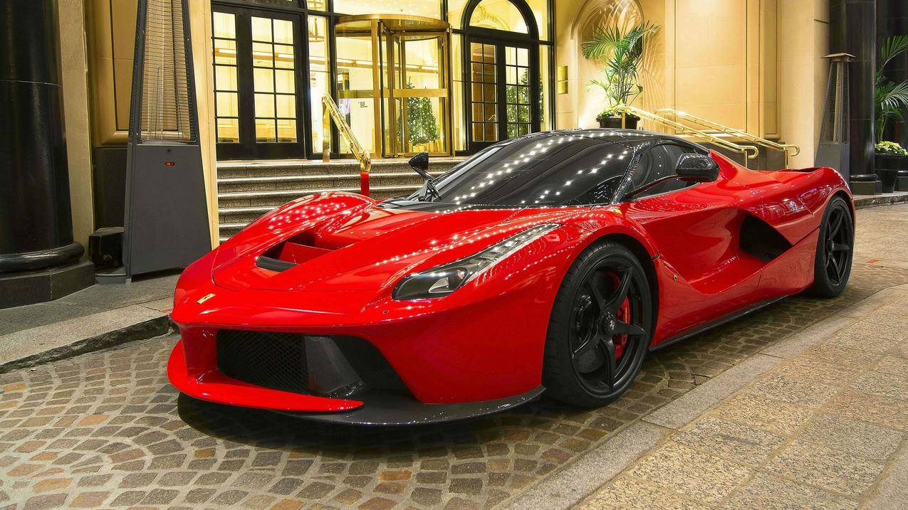 红色法拉利Laferrari,超级跑车,4K壁纸