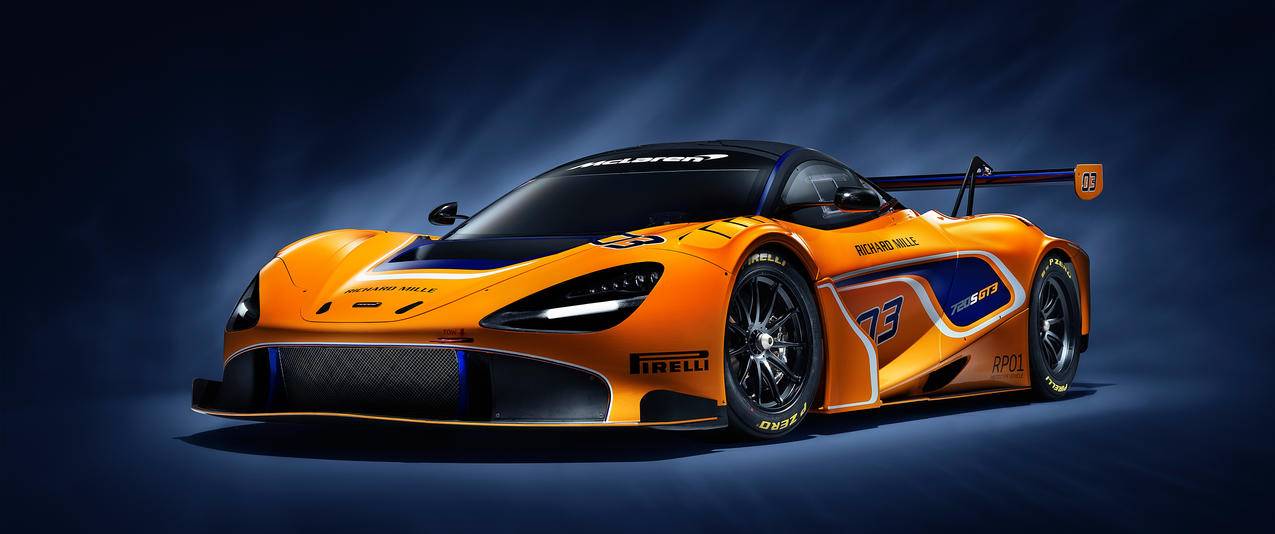 迈凯伦McLaren,720S,GT3橙色跑车3440x1440壁纸