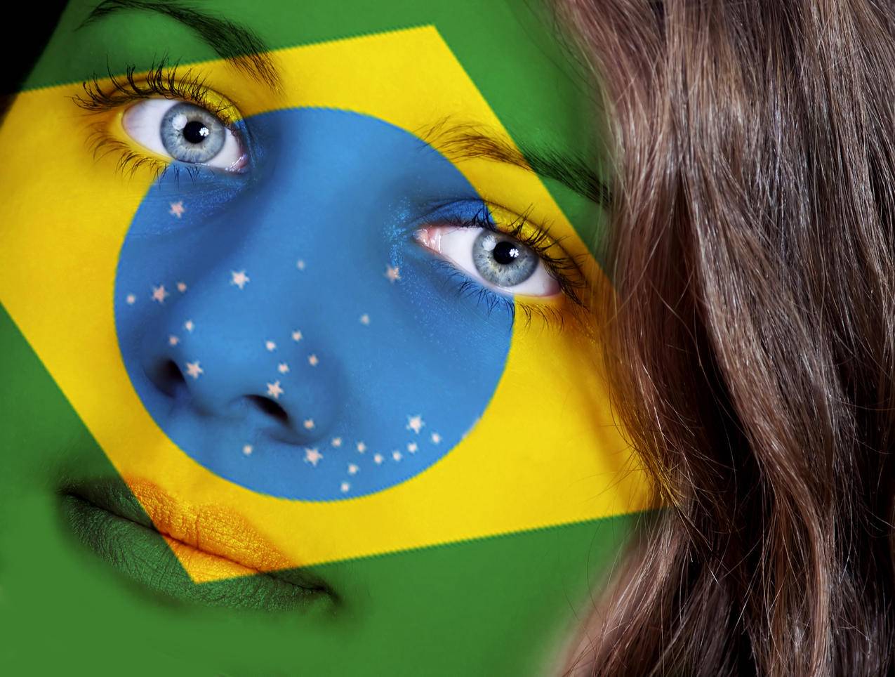 巴西美女球迷4K壁纸