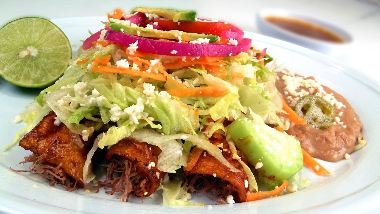 美味蔬菜沙拉,墨西哥美食5k图片