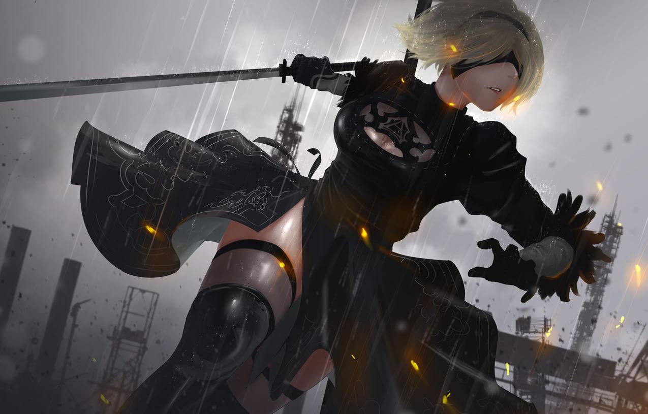 NieRAutomata,尼尔机械纪元2B,4K壁纸