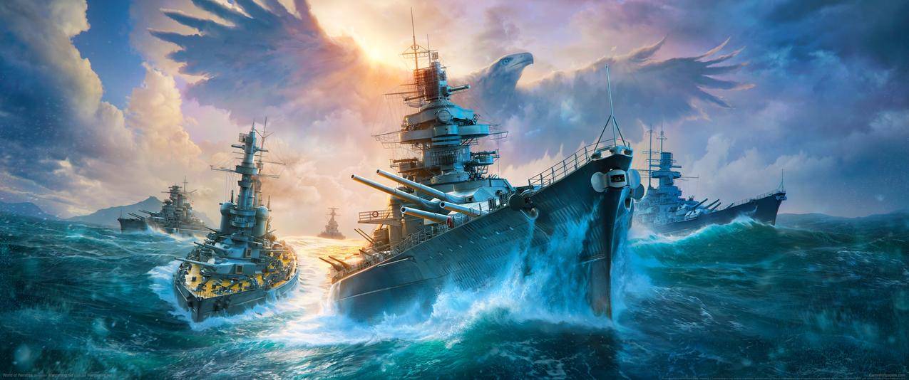 战舰世界World,of,Warships3440x1440游戏壁纸