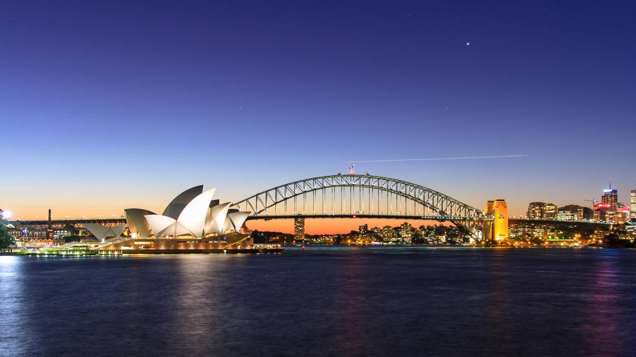 悉尼歌剧院,悉尼港,悉尼港湾大桥,4k风景高清壁纸