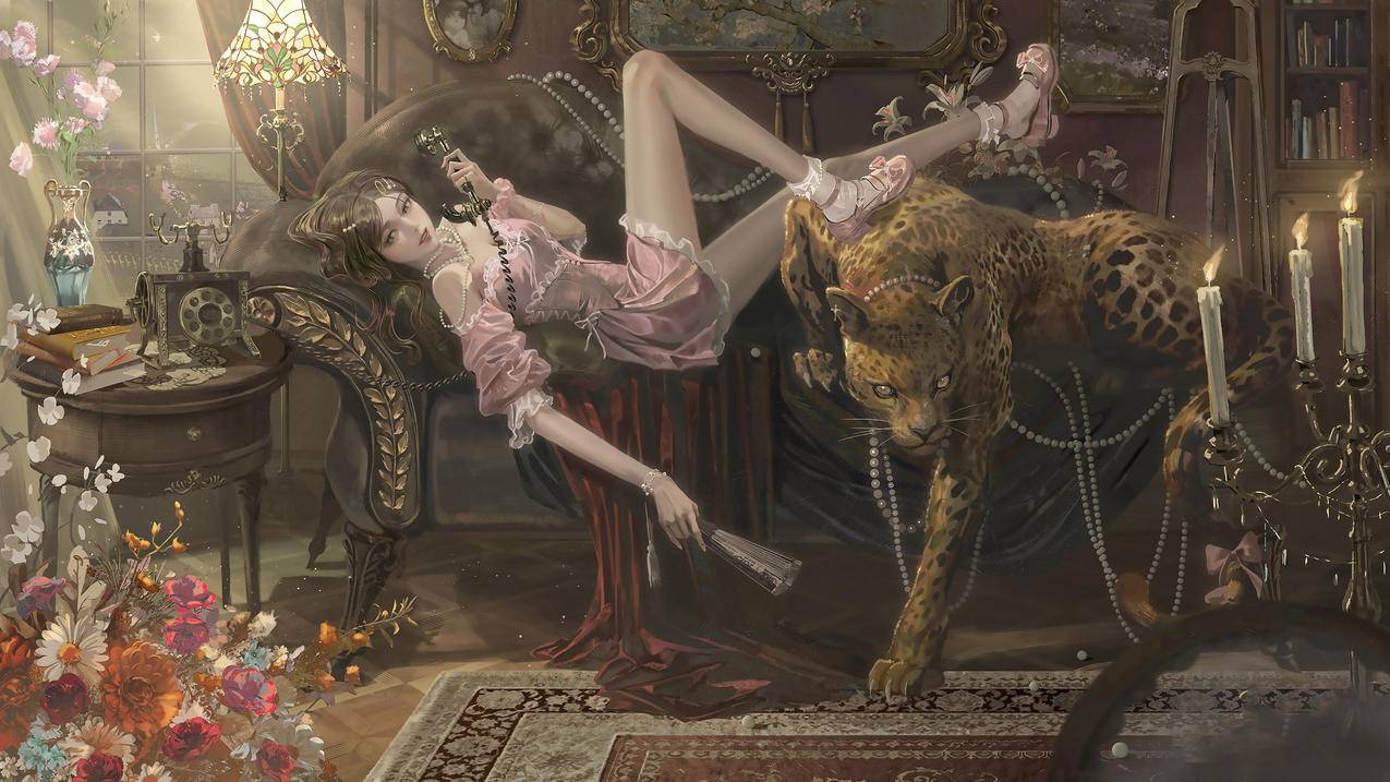 第五人格 园丁 艾玛・伍兹 豹 4K高清壁纸