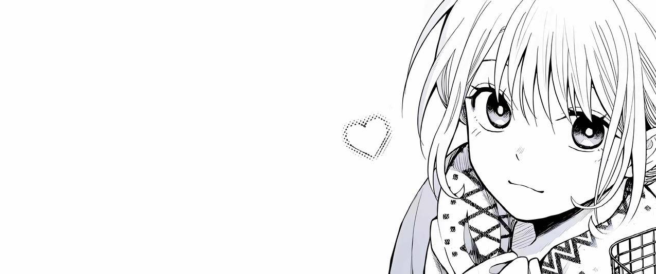 动漫女孩 围巾 素描 铅笔画 3440x1440带鱼屏壁纸