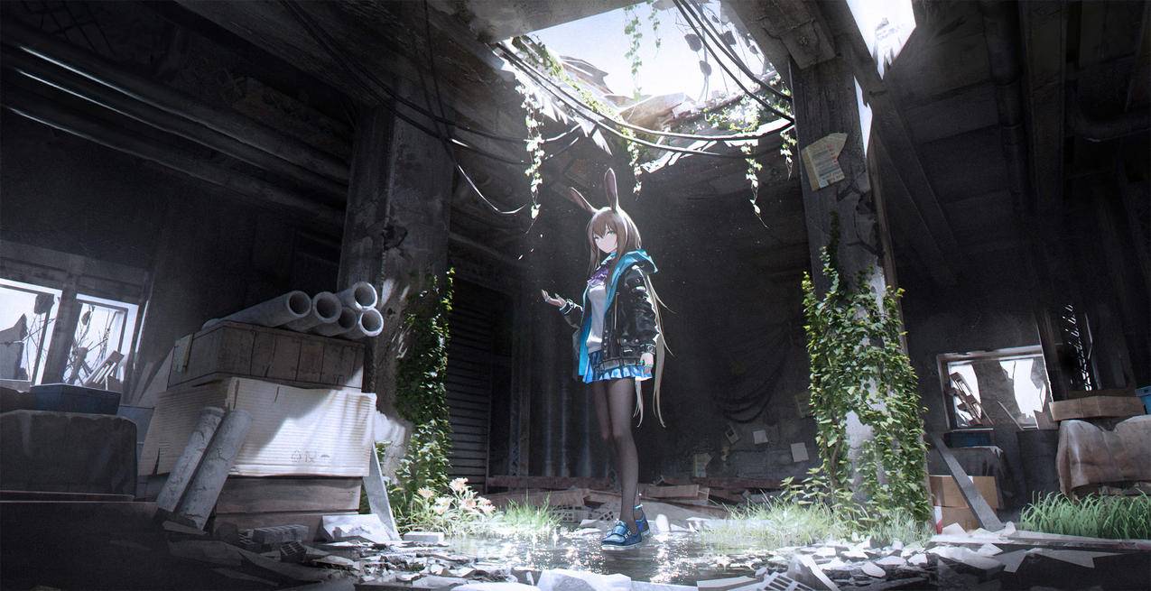 明日方舟阿米娅 兔女郎 室内建筑 4K壁纸