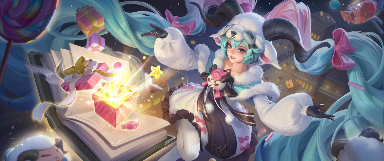 安琪拉-糖果风暴 王者荣耀 3440x1440带鱼屏高清壁纸