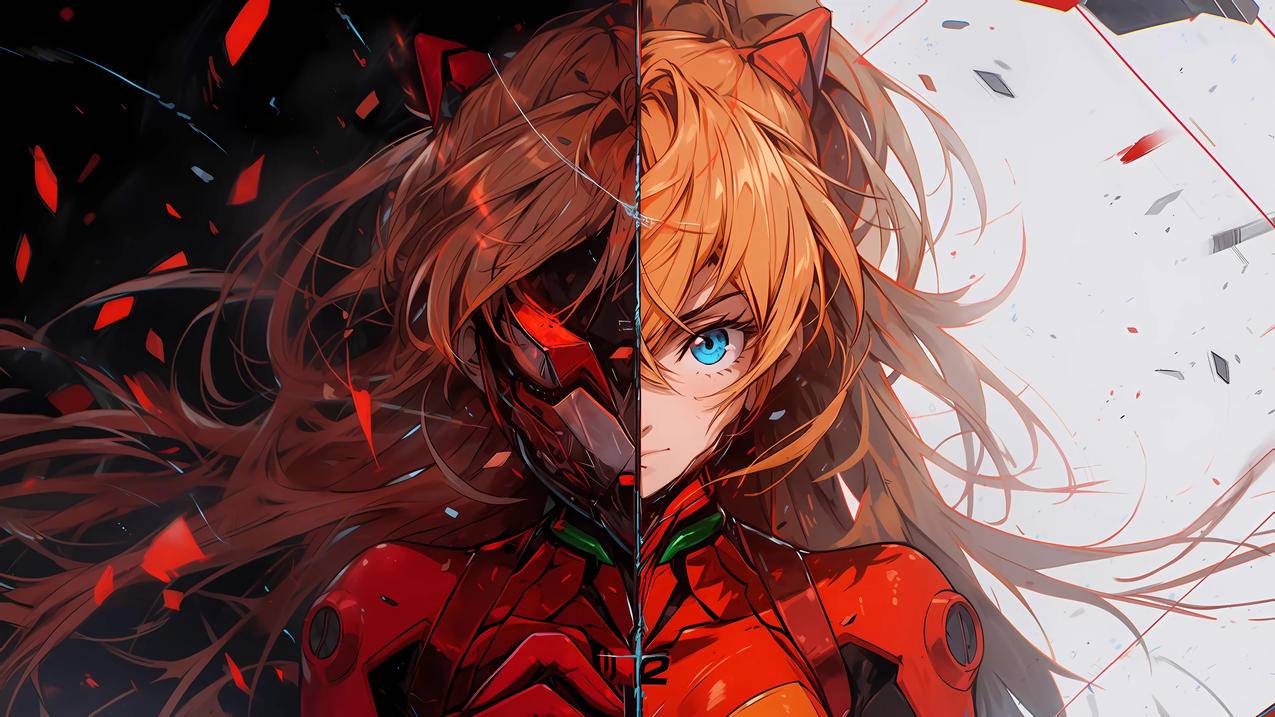 惣流 明日香 半边脸 4K壁纸 3840x2160