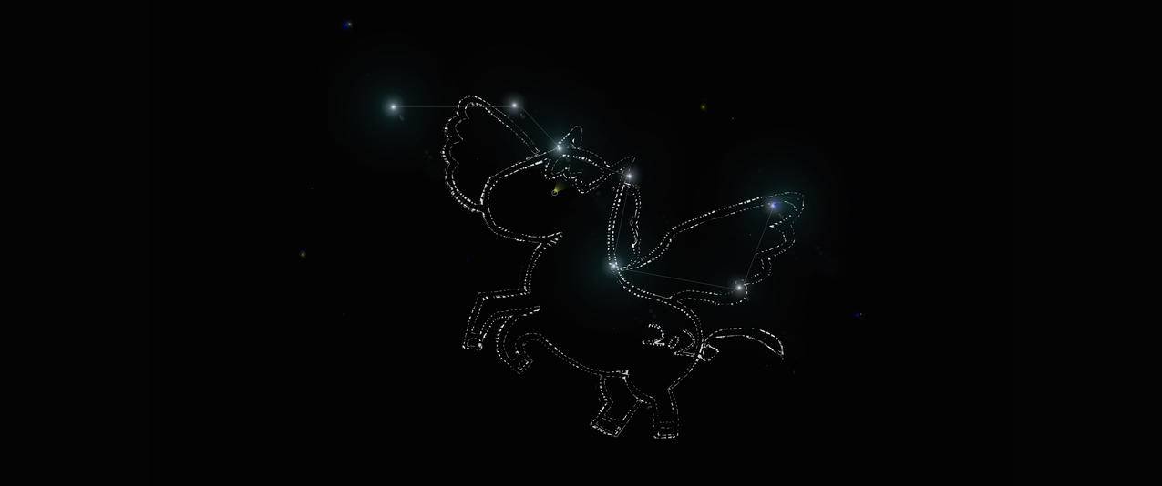 2026马年新年 可爱小马 北斗七星 3440x1440带鱼屏壁纸