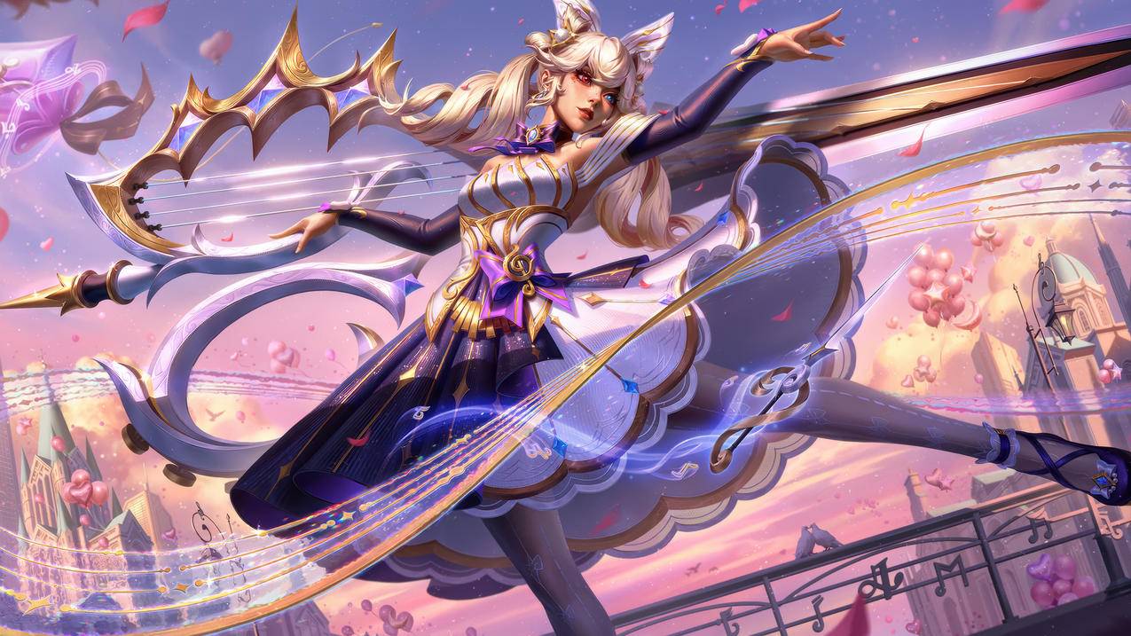 英雄联盟 LOL 告白气球格温 4K游戏壁纸3840x2160