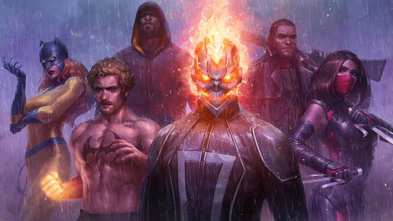 《漫威未来之战Marvel,Future,Fight》火头,下雨,4K高清壁纸