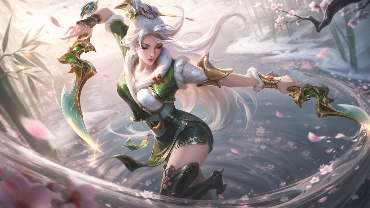 英雄联盟 竹映梅香 卡特琳娜 4K高清游戏壁纸