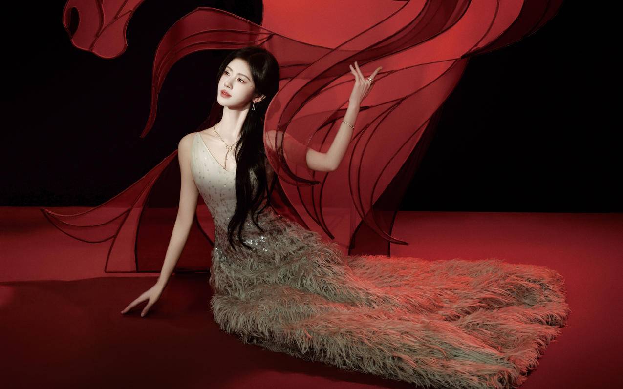 马年 长礼服漂亮裙子美女鞠婧祎 4K高清壁纸3840x2400