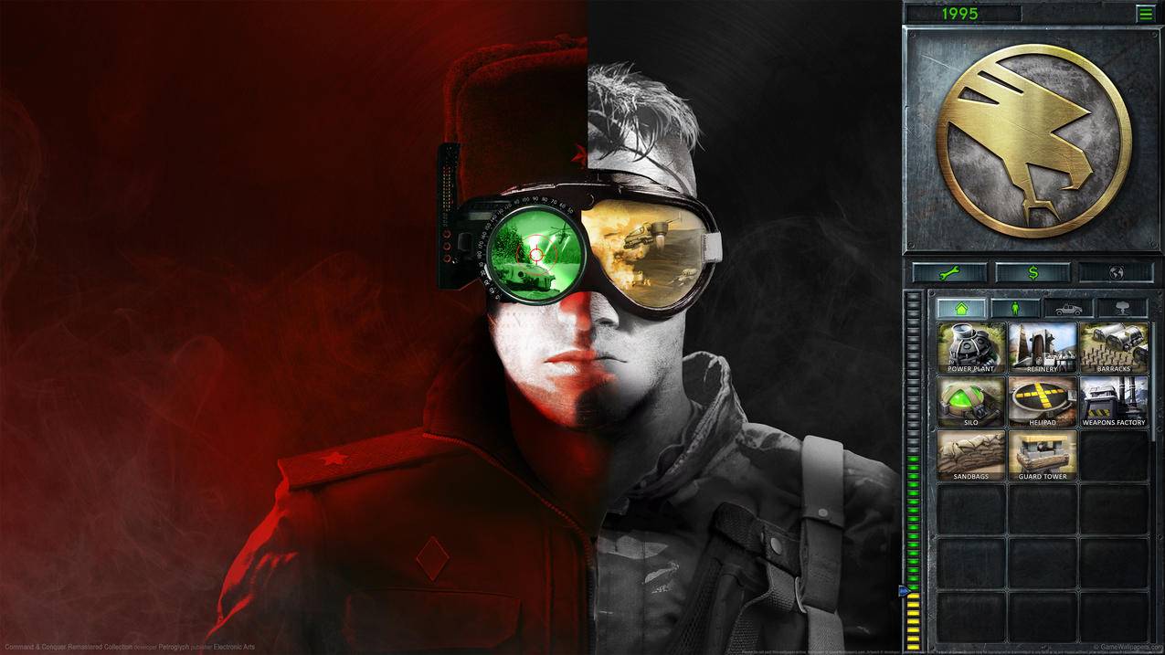 《命令与征服Command,&,Conquer》眼镜,黄绿,红灰,4K游戏壁纸