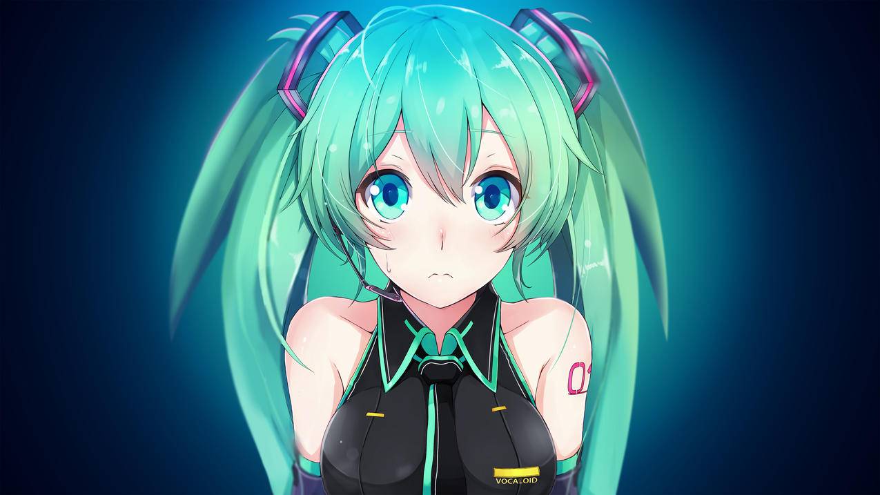 初音未来,大眼睛,big,eye,miku,4k动漫高清壁纸