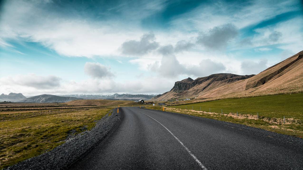 冰岛,公路风光,风景,4k高清壁纸
