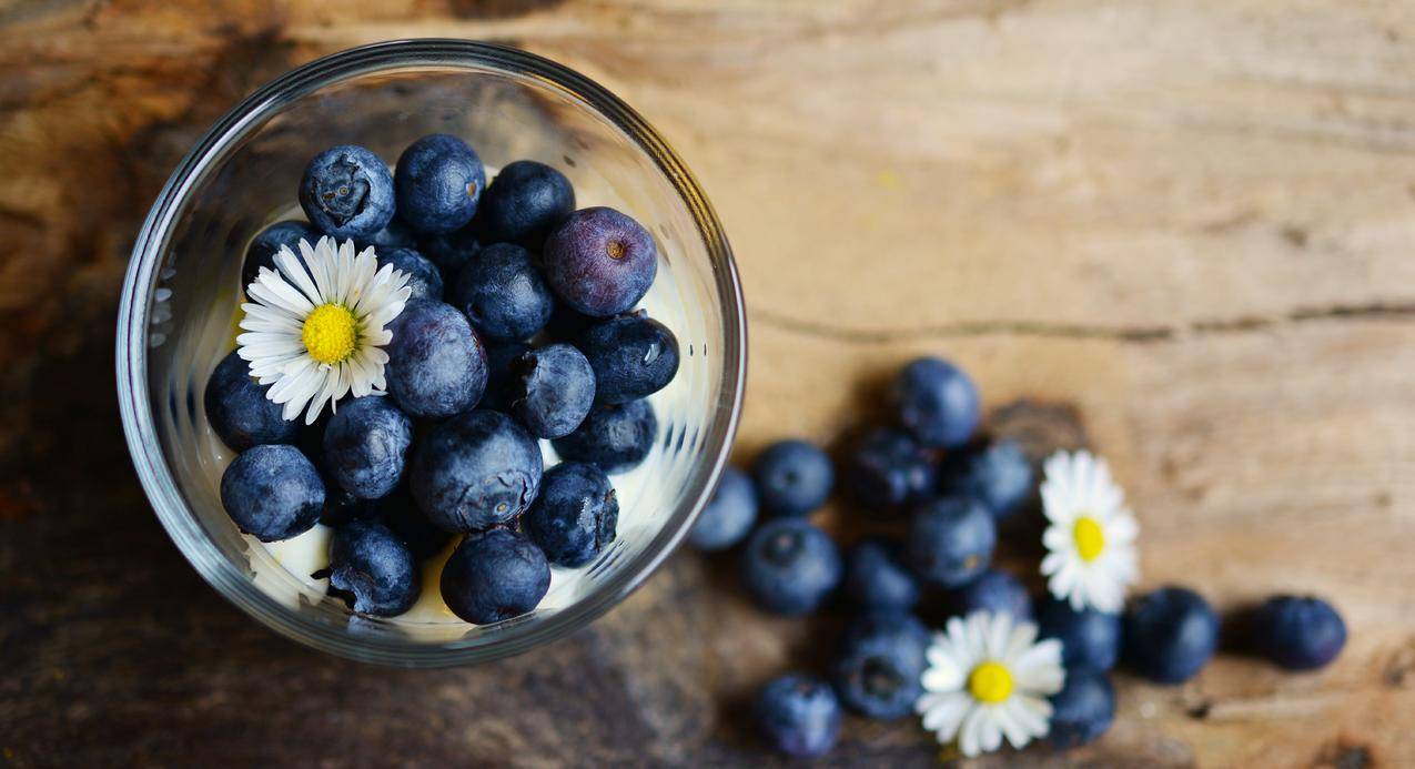 蓝莓,雏菊,6K高清水果图片