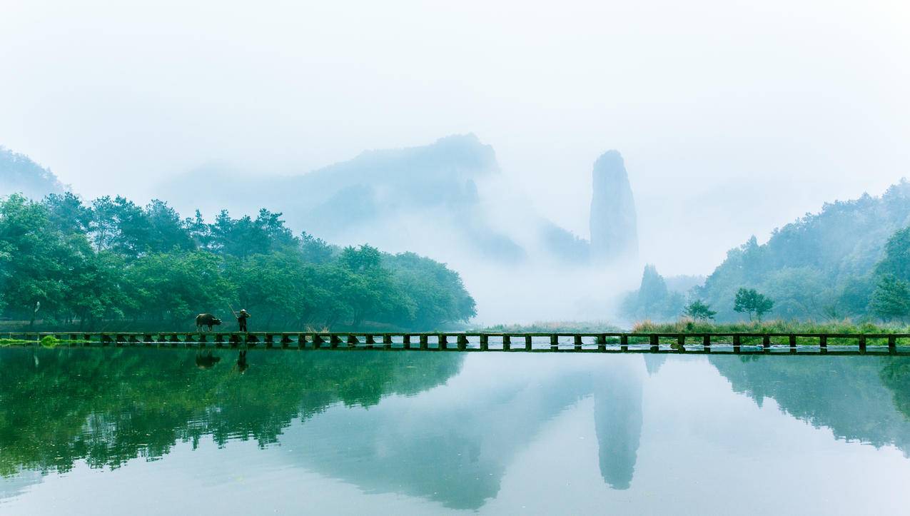 清明节,中国风,山水风景画,5k高清风景壁纸
