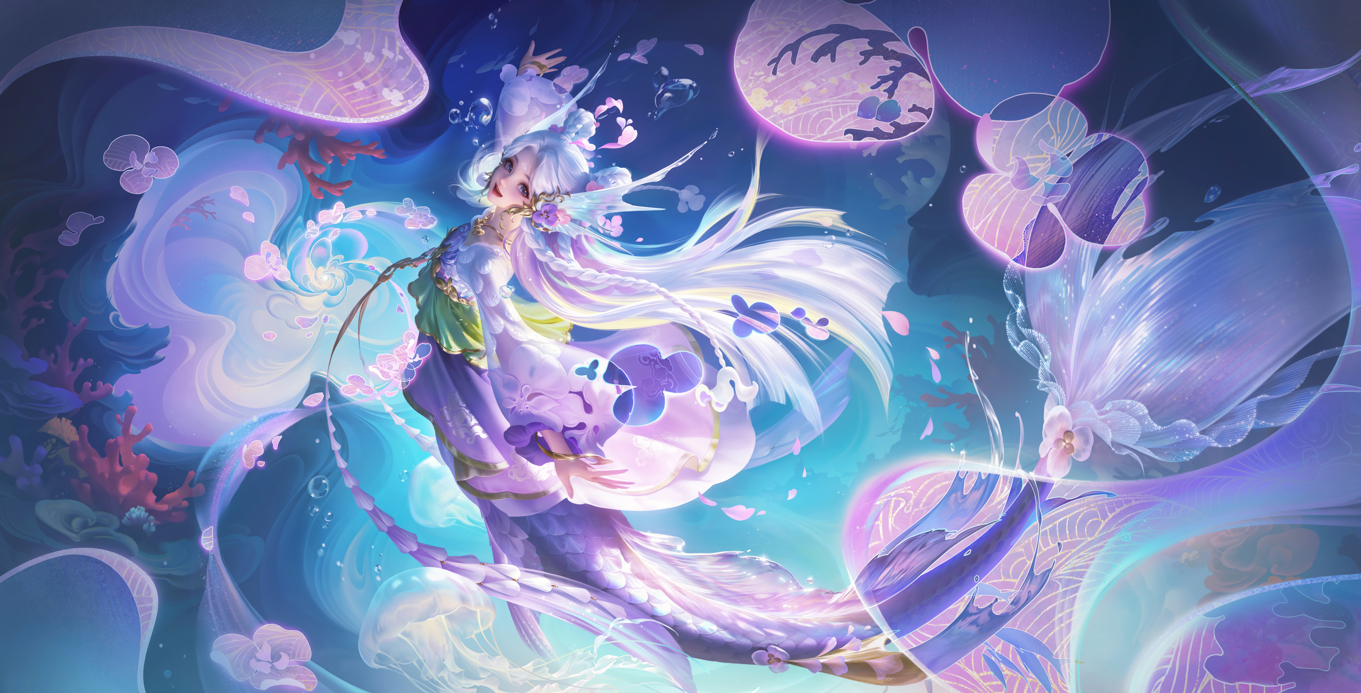 王者荣耀,朵莉亚,幻珠鲛人,4K游戏壁纸