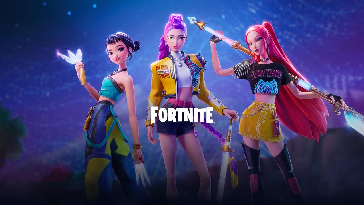 猎魔女团 Fortnite Demon Hunters 4K游戏壁纸