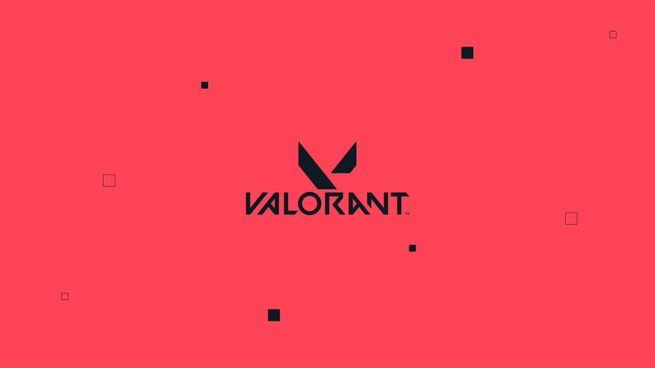 拳头FPS2020《Valorant》粉黑logo,4K游戏高清壁纸
