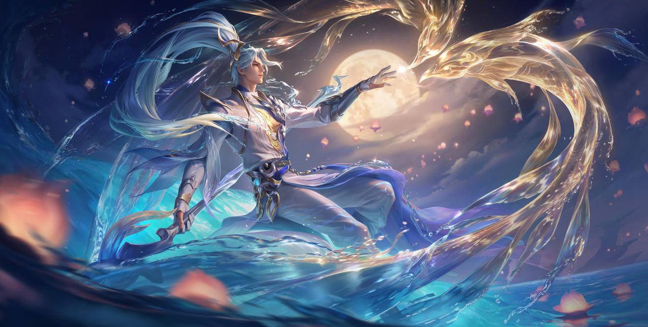 王者荣耀 韩信 踏浪归高清无水印4K游戏壁纸