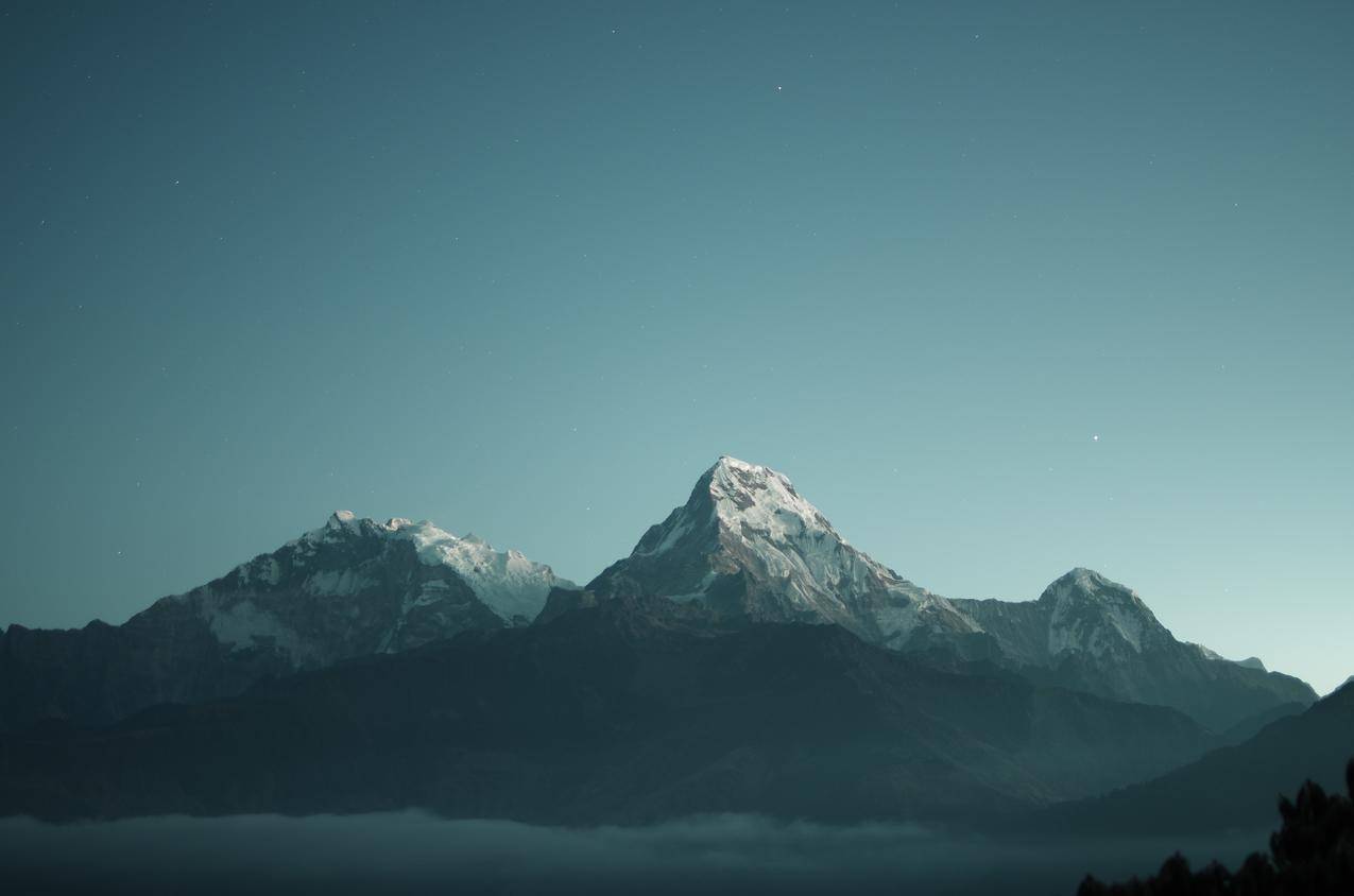 山脉,雪,景观,4K高清风景壁纸