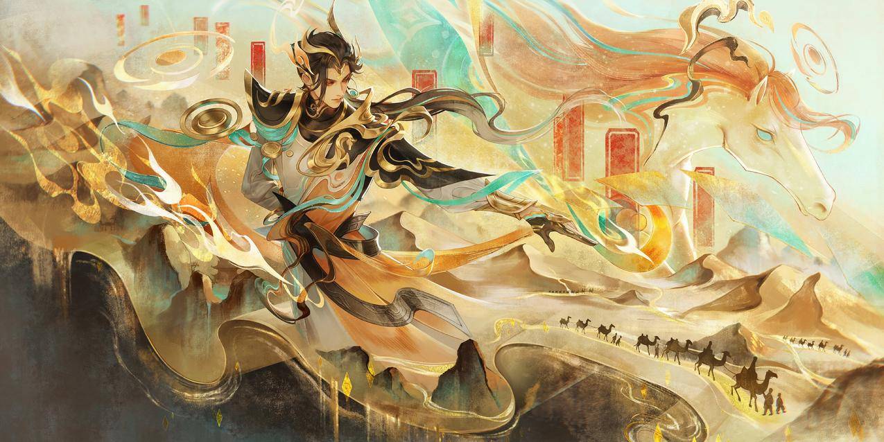 关羽马年限定美宣图 王者荣耀5K游戏壁纸