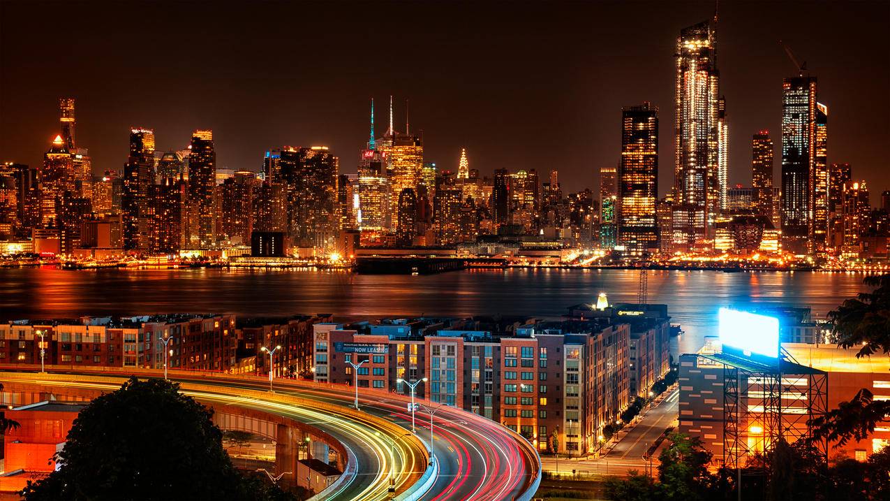 纽约城市夜景,4k风景高清壁纸