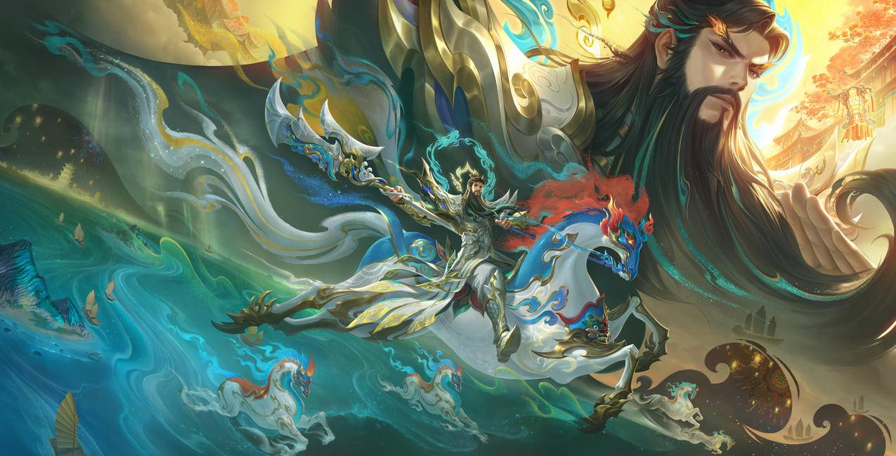 王者荣耀 关羽 神骥镇沧海 4K游戏壁纸