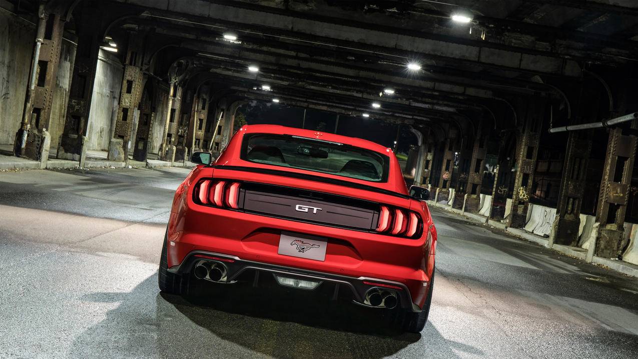 福特,Mustang(野马),GT红色跑车,4K高清壁纸