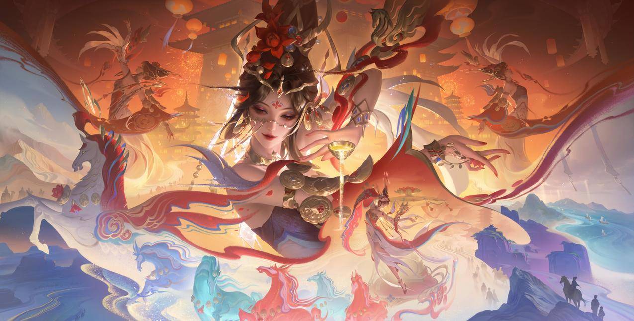 王者荣耀 貂蝉 神骥聚万邦 9K游戏壁纸