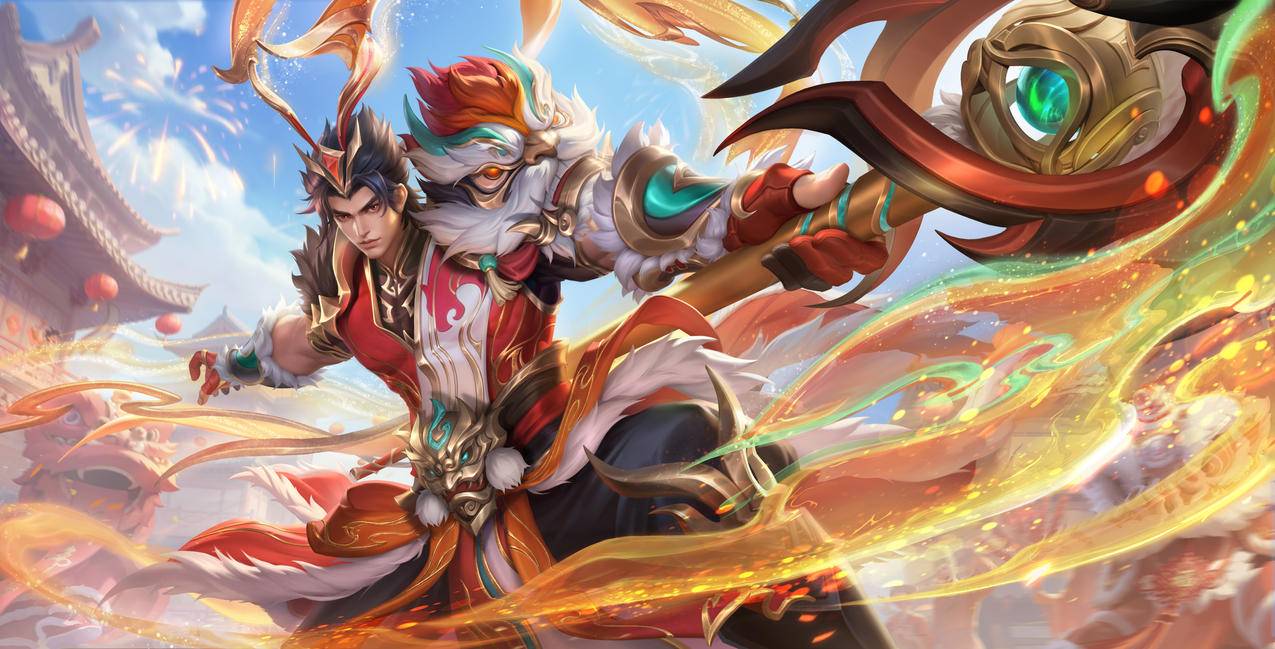 王者荣耀 吕布 舞狮寰 4K游戏壁纸