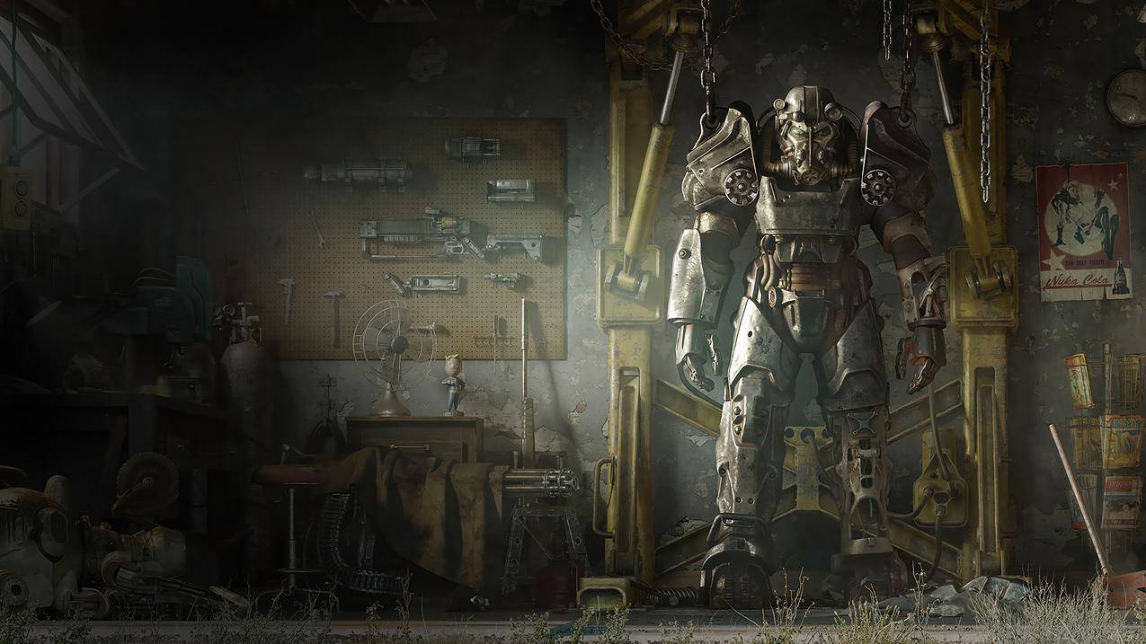 《辐射4 Fallout 4 Power armor》4k游戏壁纸