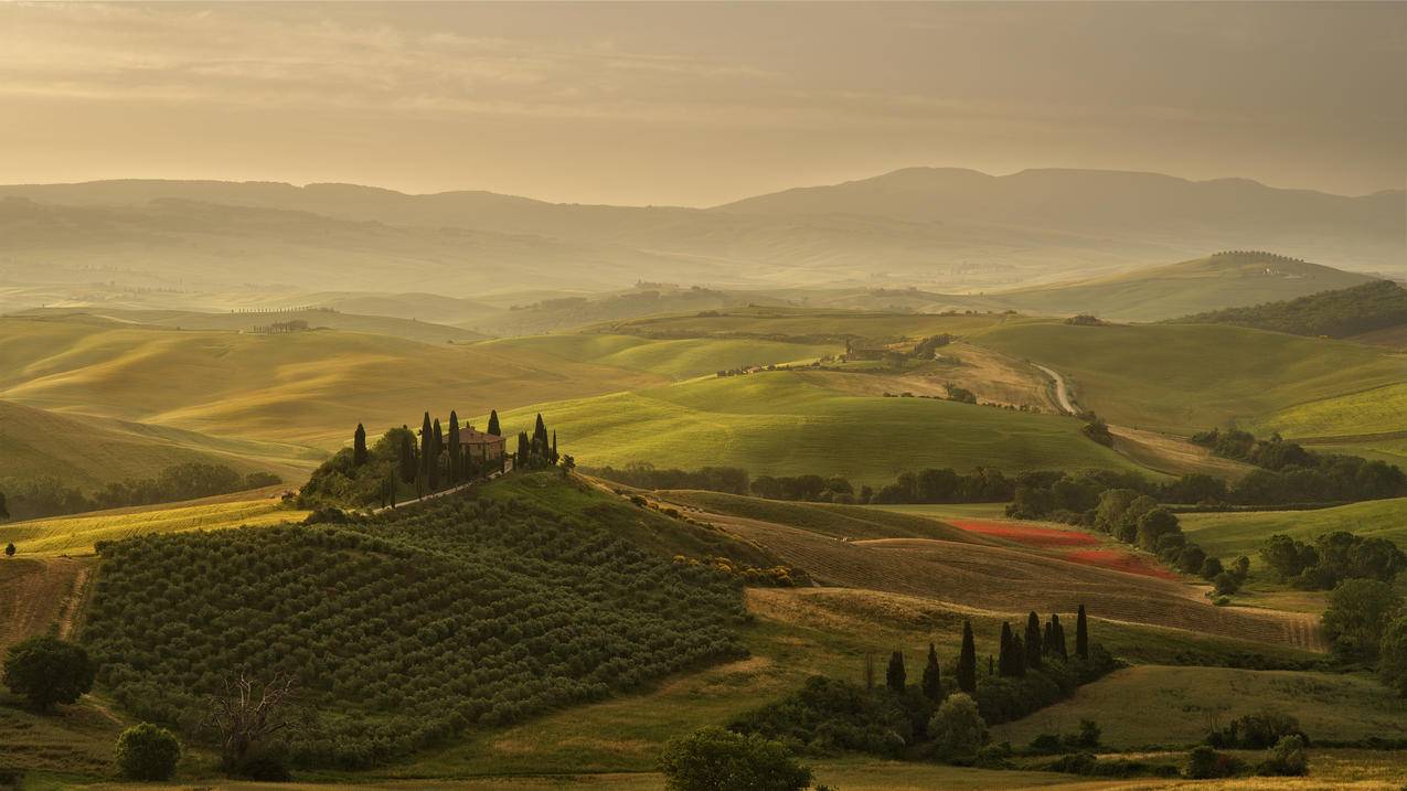 意大利,托斯卡纳,乡村,风景,4k高清壁纸