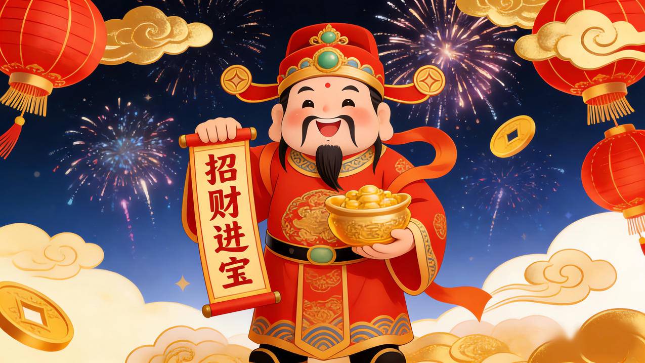 2026财神 招财进宝4k壁纸